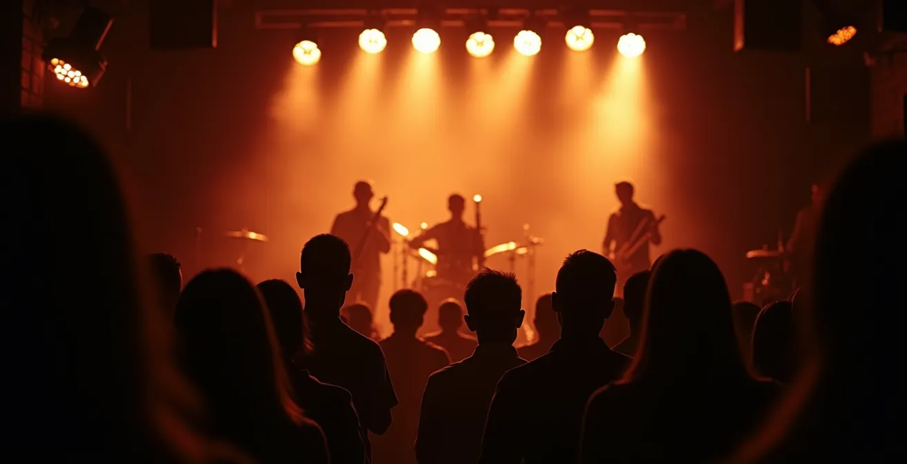 Club de jazz íntimo en Ciudad del Cabo con músicos africanos en actuación nocturna